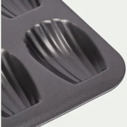 Moule à 12 madeleines en acier - gris anthracite