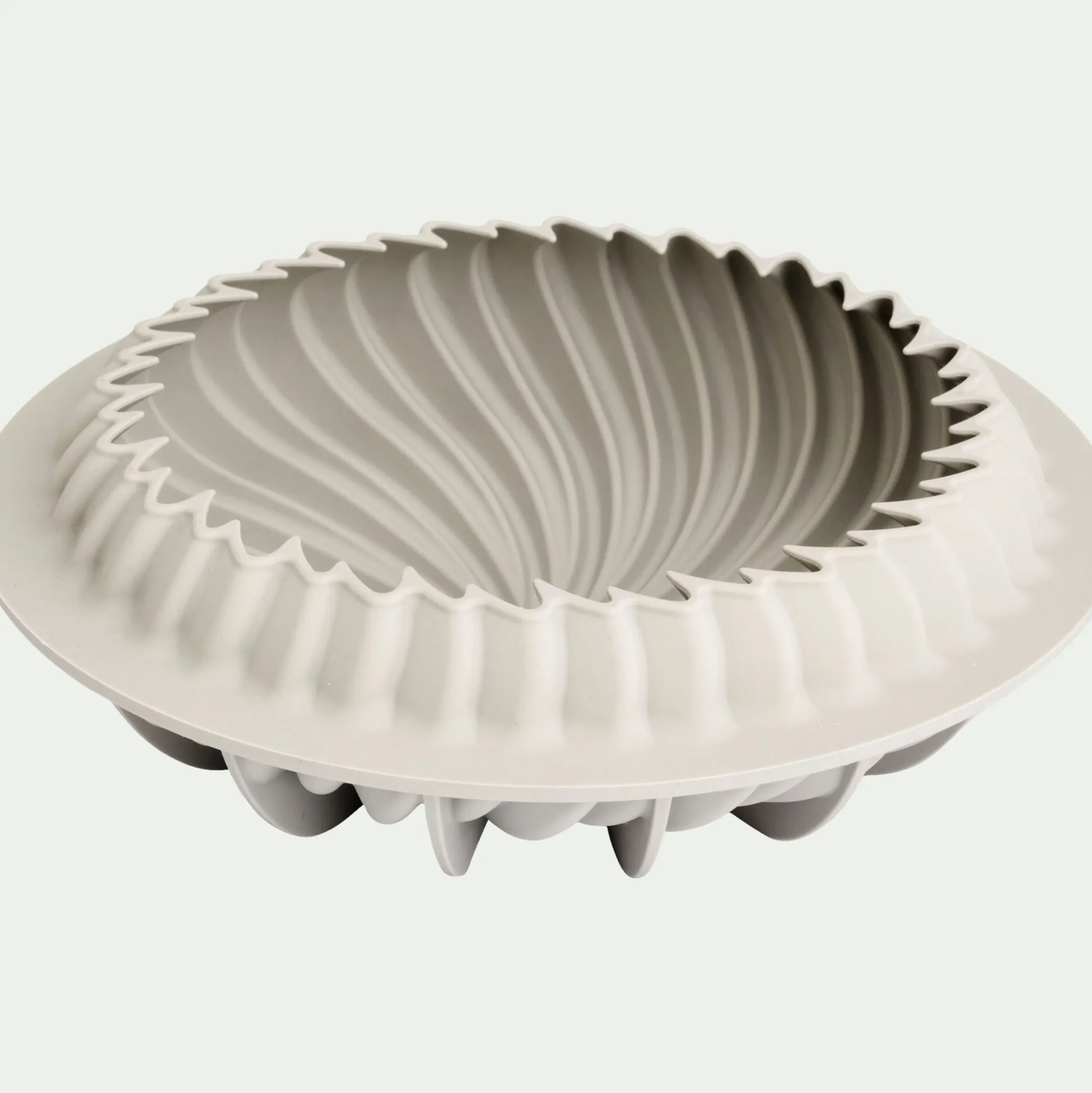 Moule à gâteau en spirale en silicone platinium D19,5cm - gris