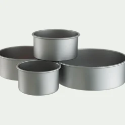 Moule à gâteau rond en aluminium D18xH10cm - argenté