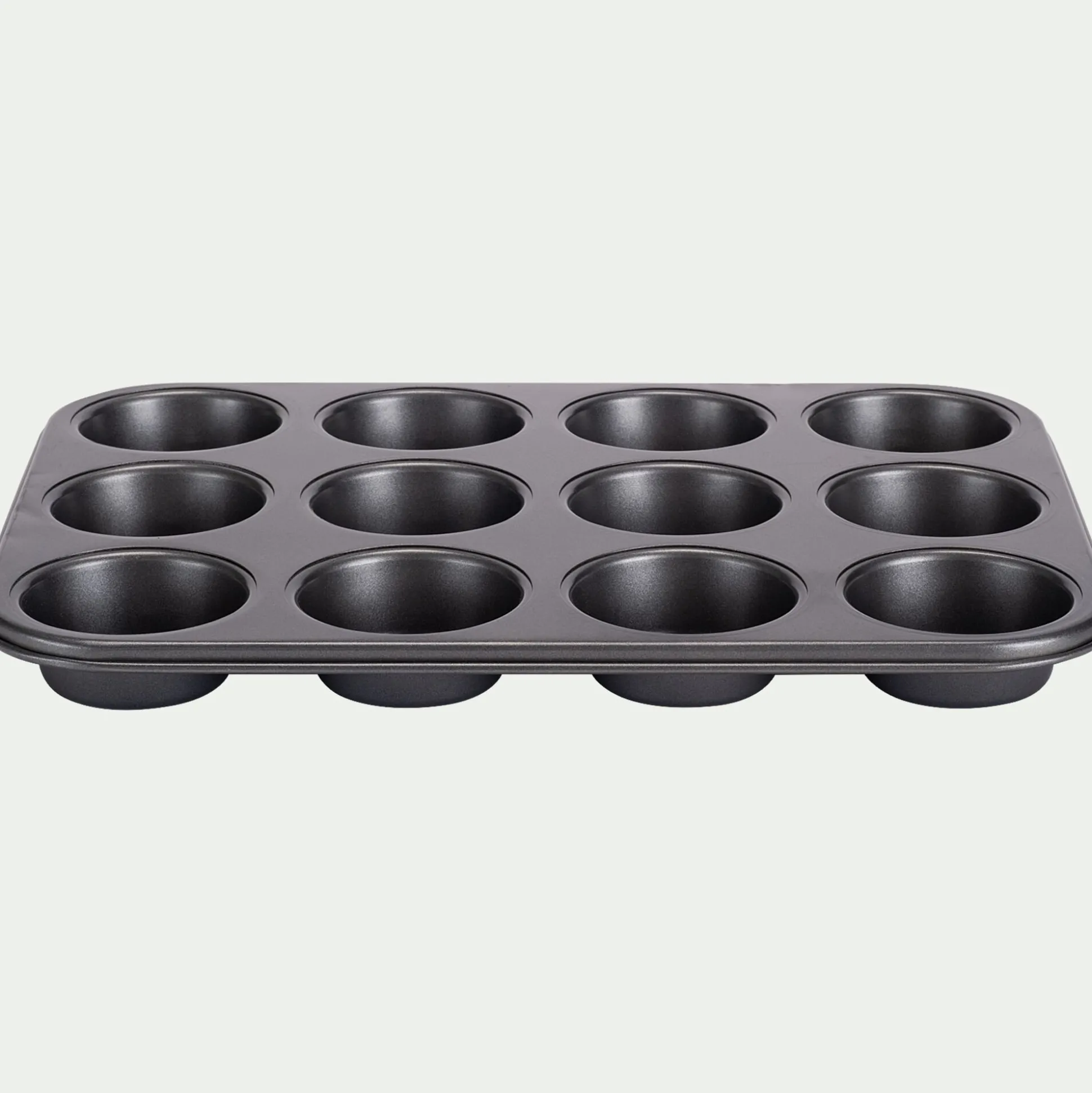 Moule 12 mini muffins en acier - gris anthracite