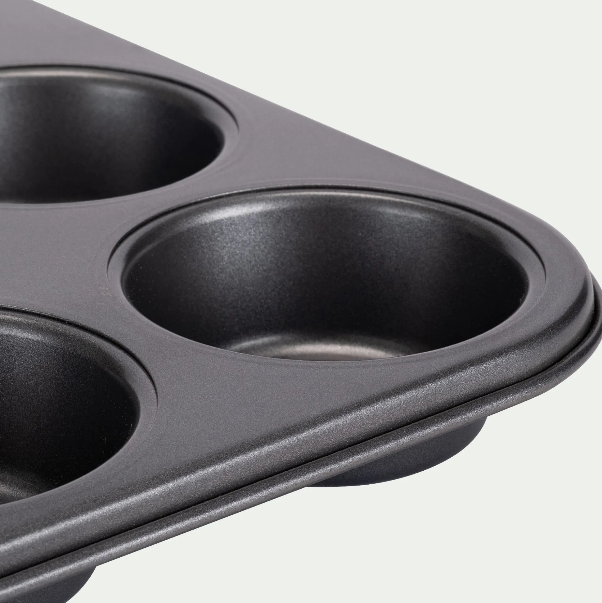 Moule 12 mini muffins en acier - gris anthracite