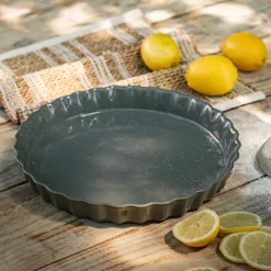 Moule à tarte en céramique D31cm - vert cèdre