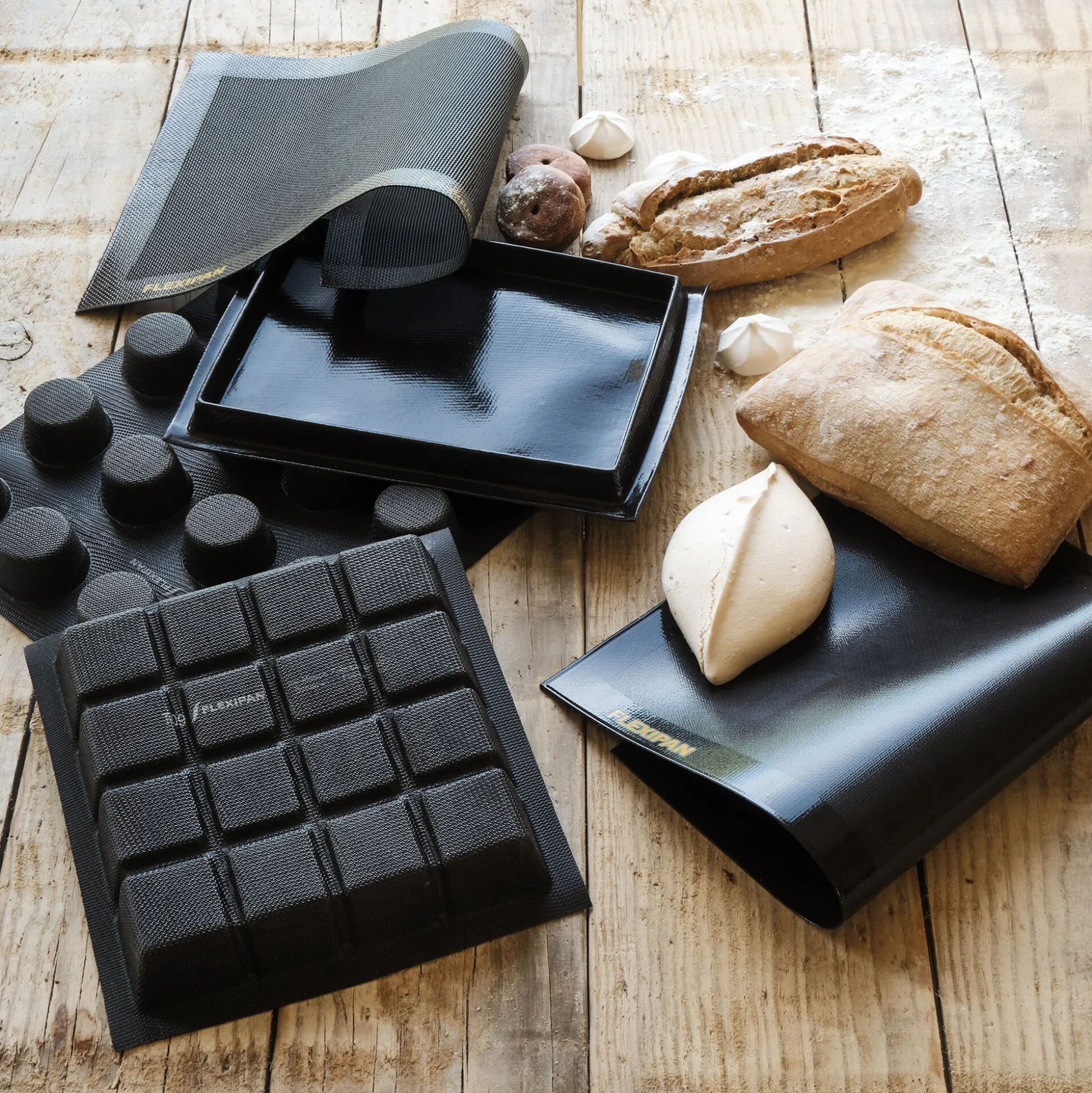 Moule tablette en fibre de verre et silicone 21x21cm - noir