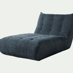 Méridienne en tissu chenille - bleu marine