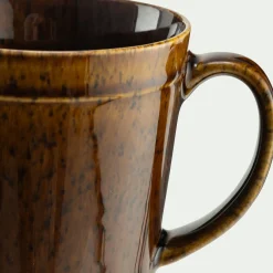 Mug avec anse en grès 50cl - jaune argan