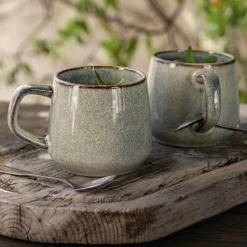 Mug en grès réactif 50cl - gris borie