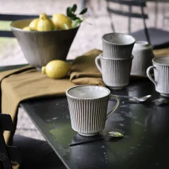 Mug en grès réactif 50cl - marron écorce