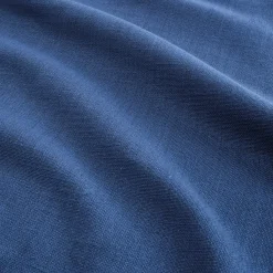 Nappe en coton finition biais bicolore 150x250cm - bleu abysse