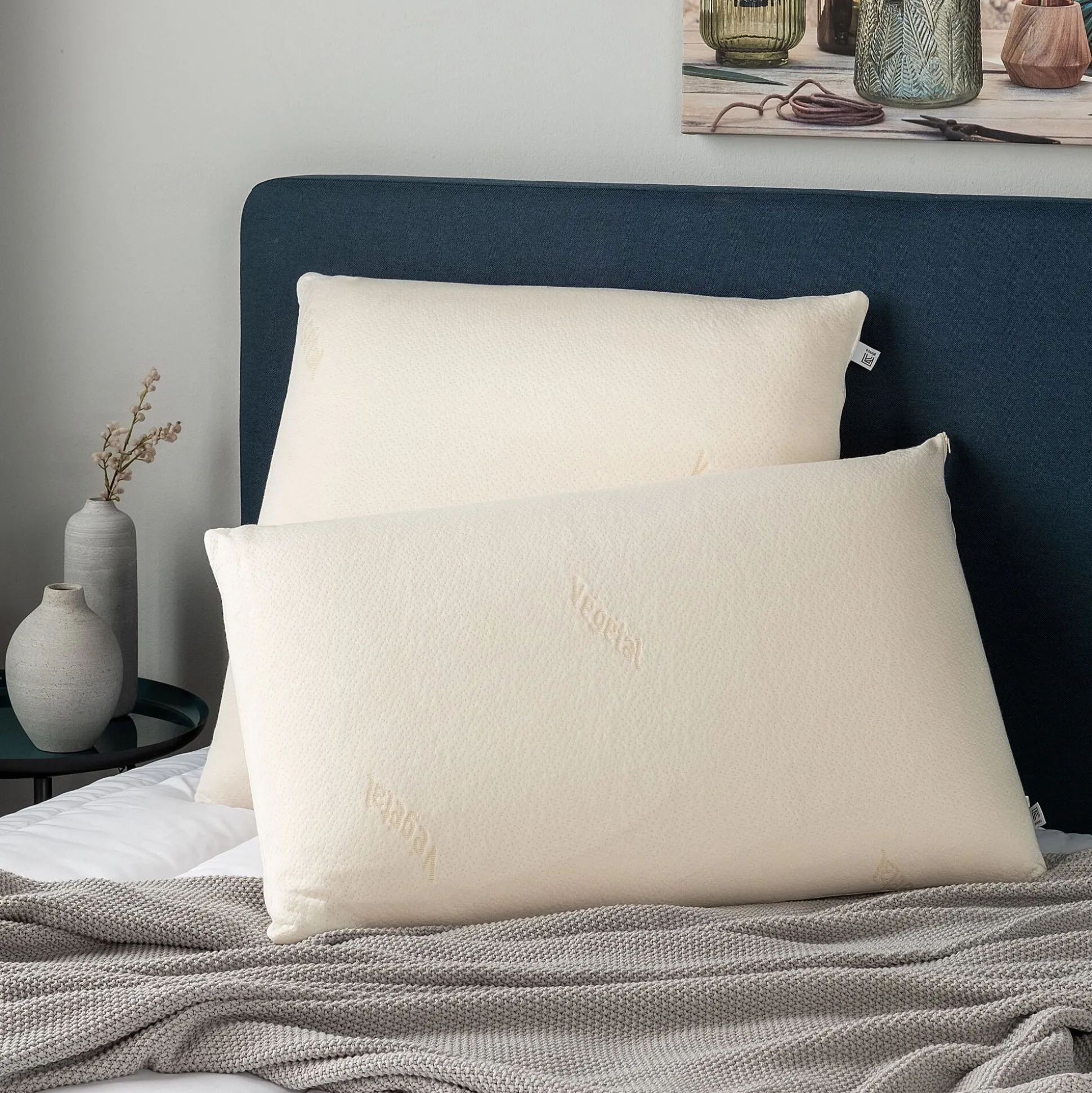 Oreiller à mémoire de forme 45x70cm - blanc