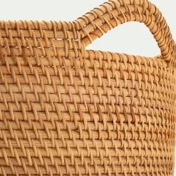 Panier à linge en rotin D40xH53cm - naturel