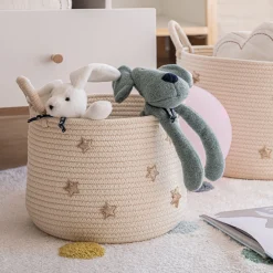 Panier de rangement à poids D23xH26cm - blanc