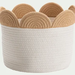 Panier de rangement bicolore D30x26cm - naturel