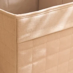 Panier de rangement cubique en tissu L30cm - beige