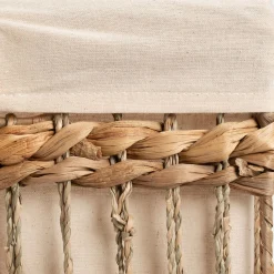 Panier de rangement en jacinthe d'eau 30x30cm - naturel