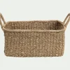 Panier de rangement en jonc de mer H15xL25cm - naturel