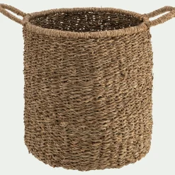Panier de rangement en jonc de mer D32xH40cm - naturel