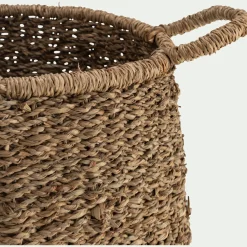 Panier de rangement en jonc de mer D32xH40cm - naturel