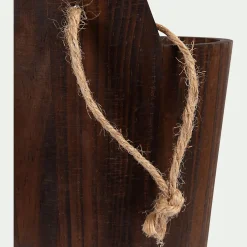 Panier de rangement wenge en bois - marron