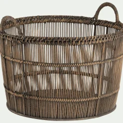 Panier en bambou tressé - naturel H31xL26cm