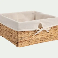 Panier en jacinthe d'eau H15xL30cm - naturel