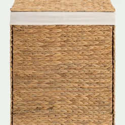 Panier en jacinthe d'eau H60xL50cm - naturel