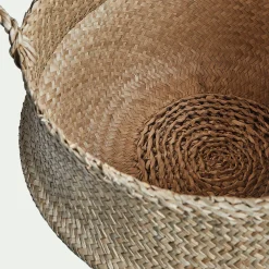 Panier en jonc de mer D30cm - naturel