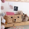 Panier ourson en jacinthe d'eau 20x30cm - naturel