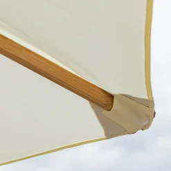 Parasol droit en bambou D270cm - blanc écru