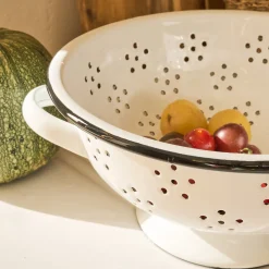 Passoire en acier D22cm - blanc