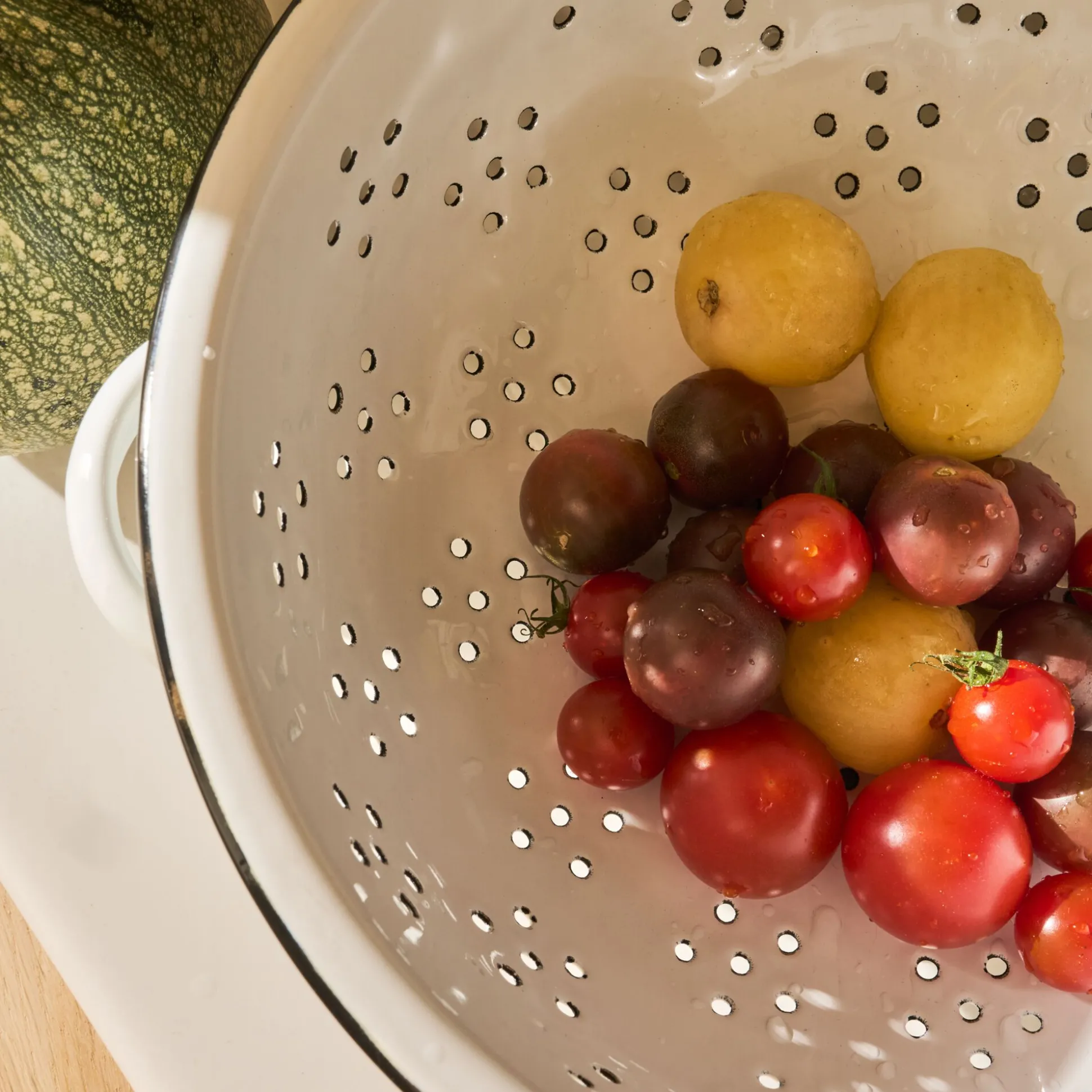 Passoire en acier D22cm - blanc