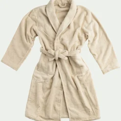 Peignoir en coton S/M - beige