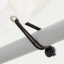 Pergola en acier avec une toile de toit suspendue en polyester - blanc