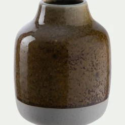 Petit vase en porcelaine H11cm - marron