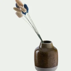 Petit vase en porcelaine H11cm - marron