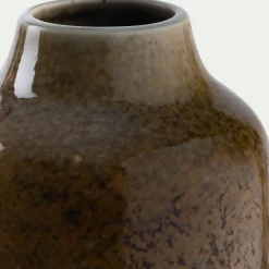 Petit vase en porcelaine H11cm - marron