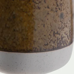 Petit vase en porcelaine H11cm - marron