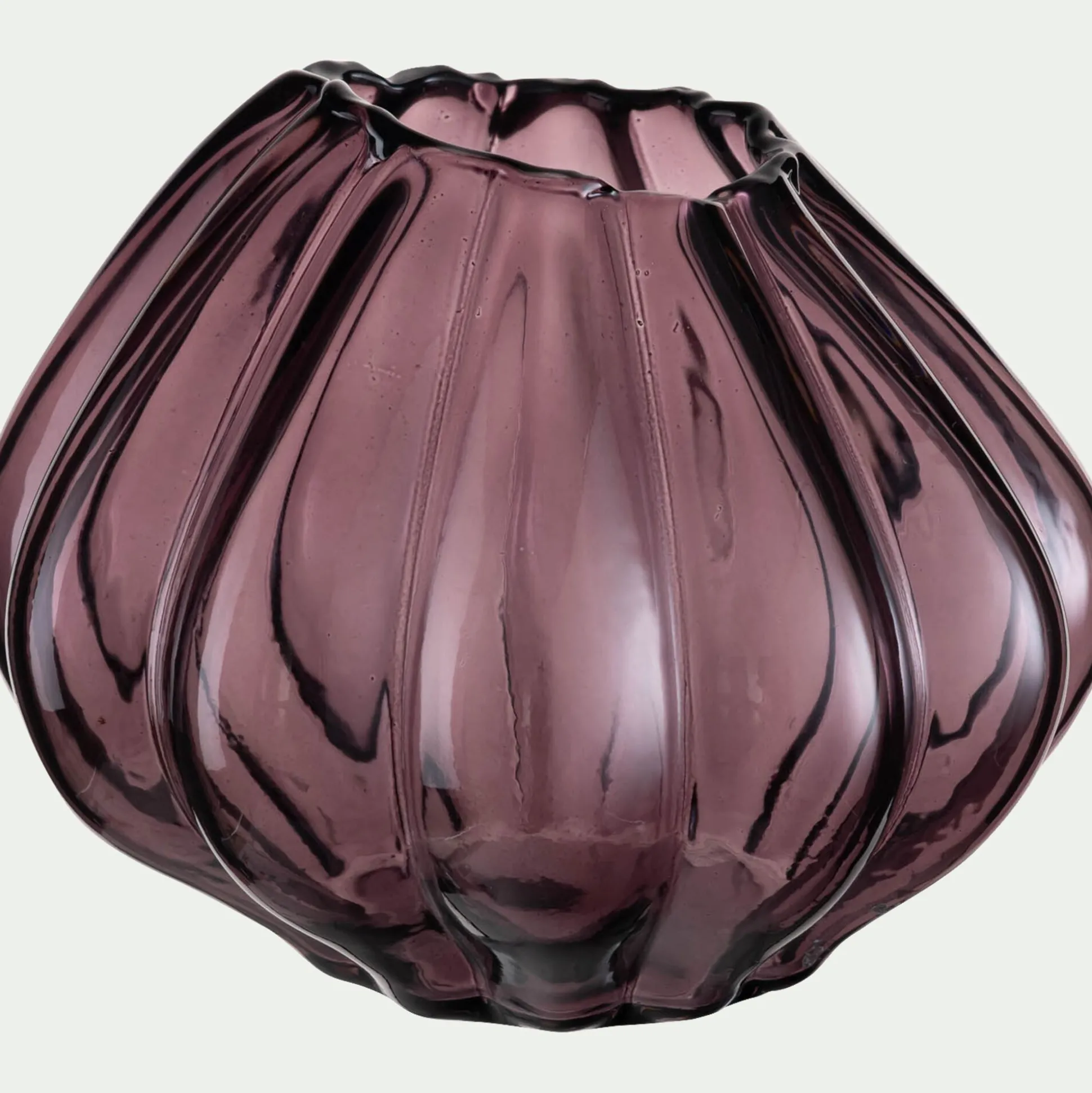 Petit vase en verre h12,3cm - violet