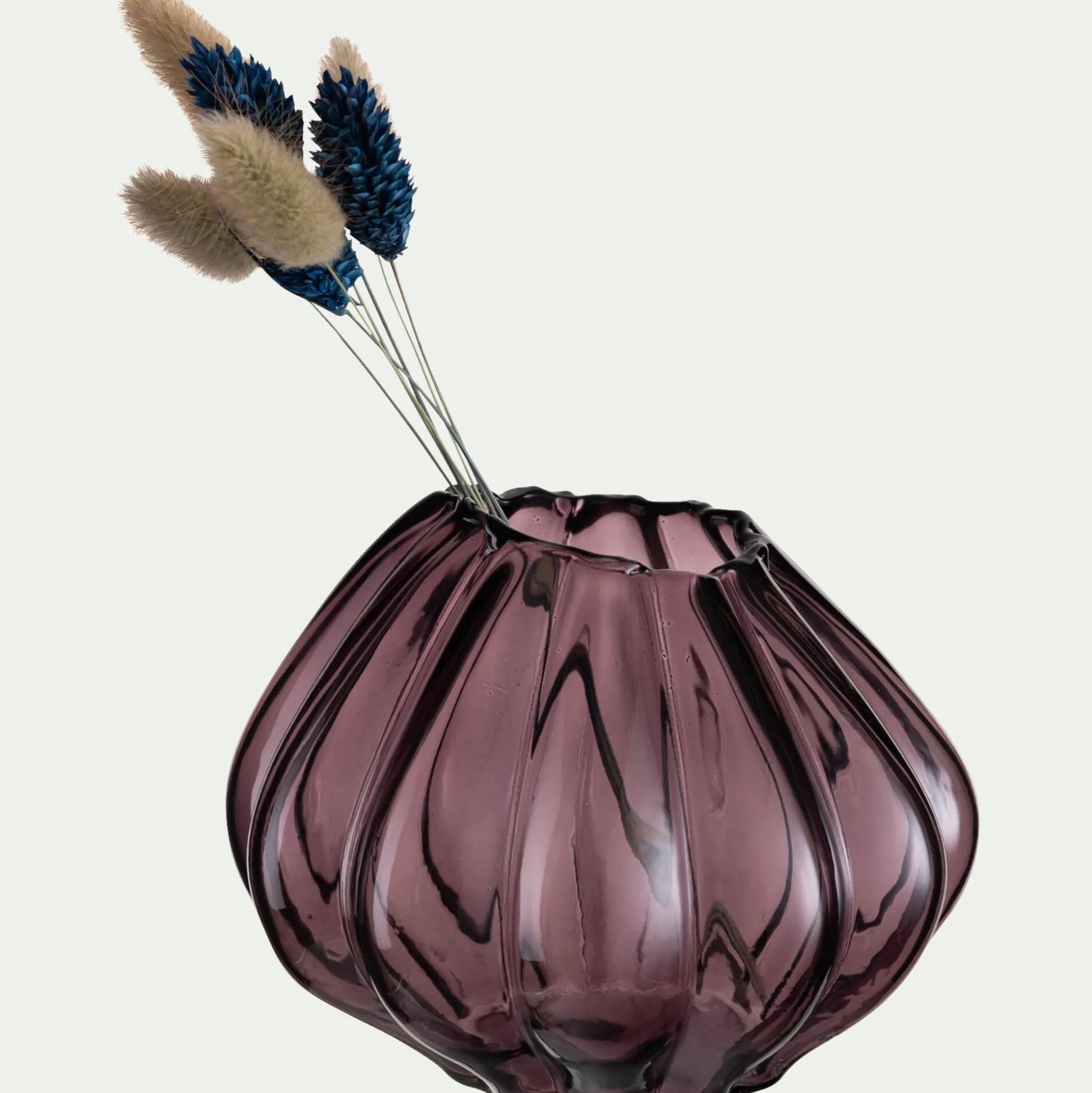 Petit vase en verre h12,3cm - violet