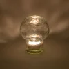 Photophore champignon en verre H10cm - transparent