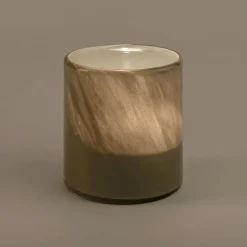 Photophore en verre D8xH8cm - vert