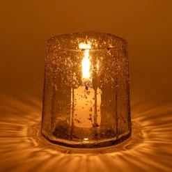 Photophore en verre H7cm - transparent