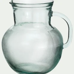 Pichet avec anse en verre recyclé 2,3 L - transparent