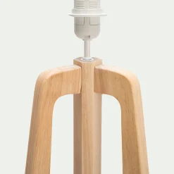 Pied de lampadaire en bois d'hévéa H131 cm - bois clair