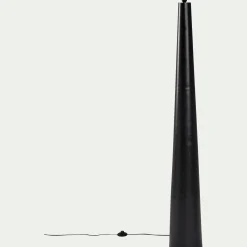 Pied de lampadaire électrifié en aluminium H162cm - noir