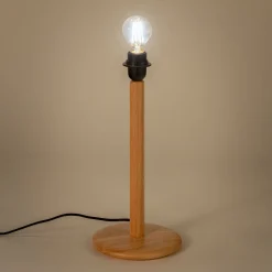 Pied de lampe en hévéa H41,5cm - bois clair