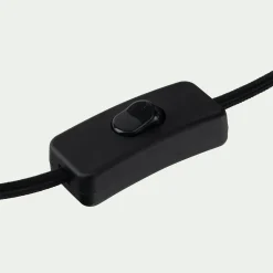 Pied de lampe électrifié en hévéa H38cm - bois clair