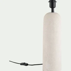 Pied de lampe électrifié en fibre de verre D13cm - blanc