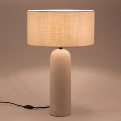 Pied de lampe électrifié en fibre de verre D13cm - blanc