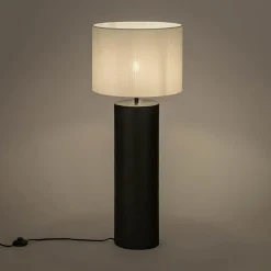 Pied de lampe électrifié en bois de manguier H76cm - naturel