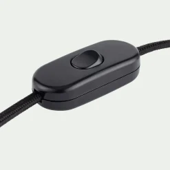 Pied de lampe électrifié en céramique D12cm - blanc